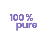 Badge auf dem steht: 100 % pure