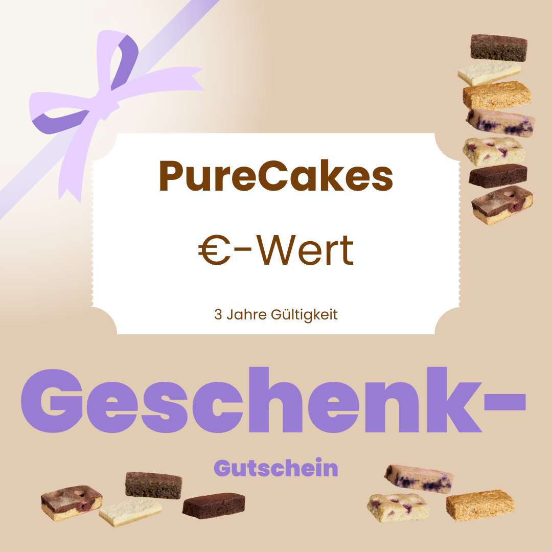 PureCakes Geschenkgutschein mit Wert nach Belieben