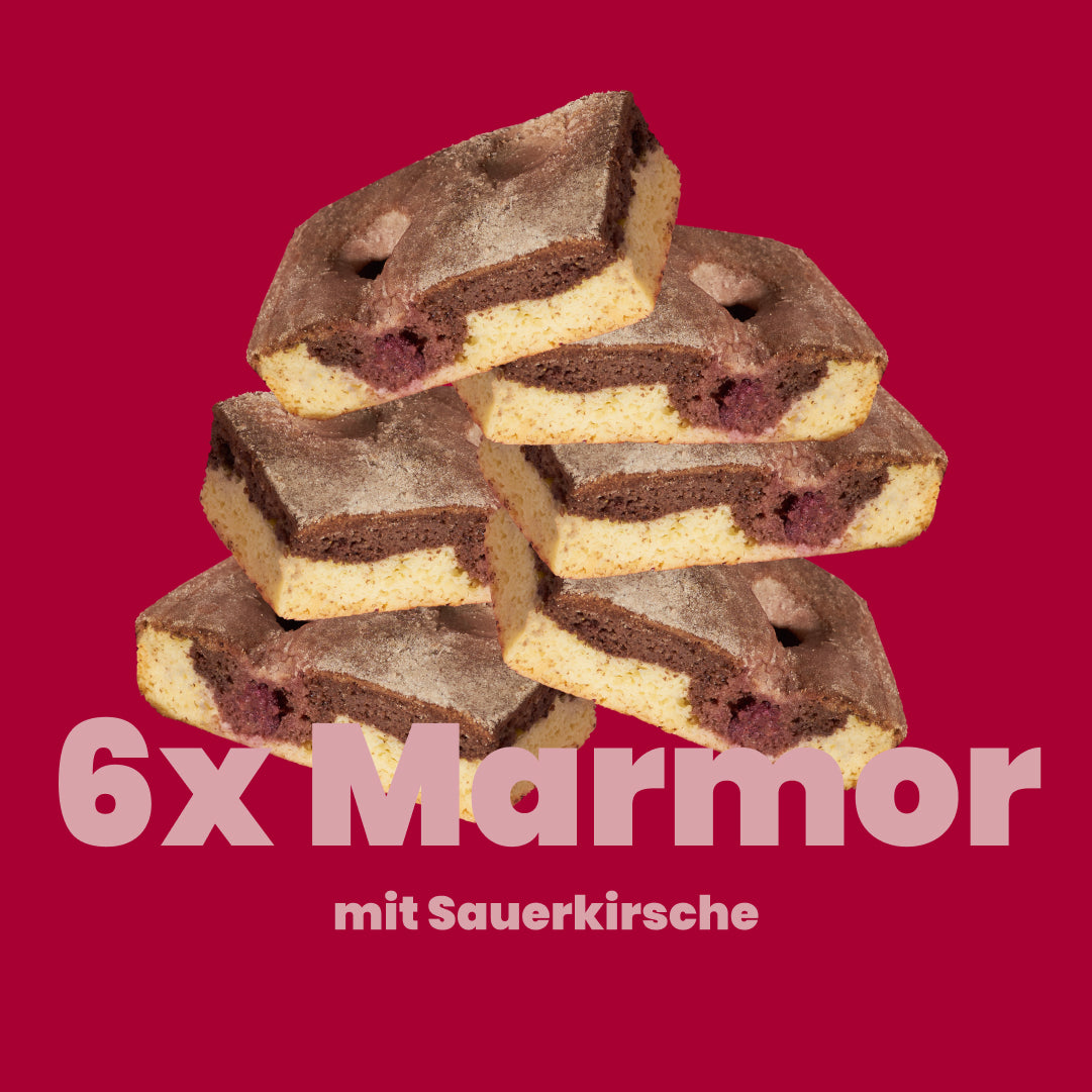 6 x Kuchen ohne Zucker und Mehl Marmor Sauerkirsche von PureCakes